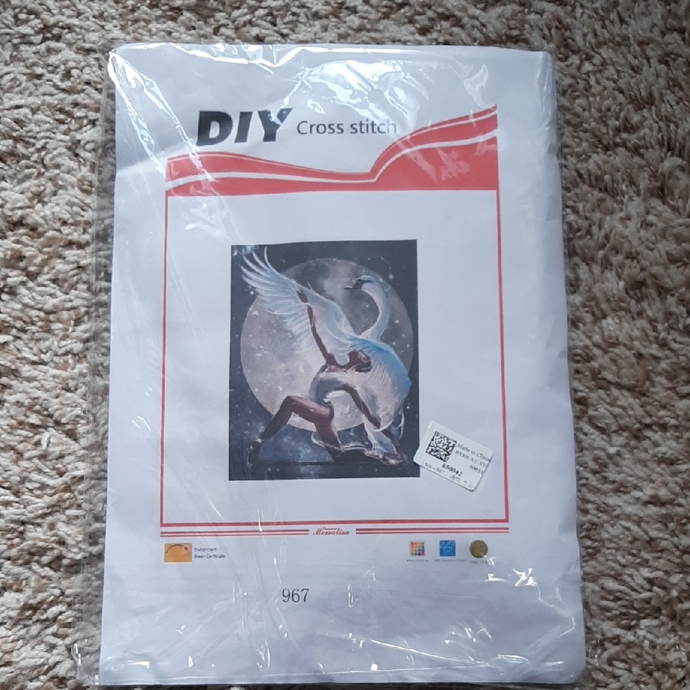 DIY Swan Lake Ballerina Stamped Cross Stitch Kit